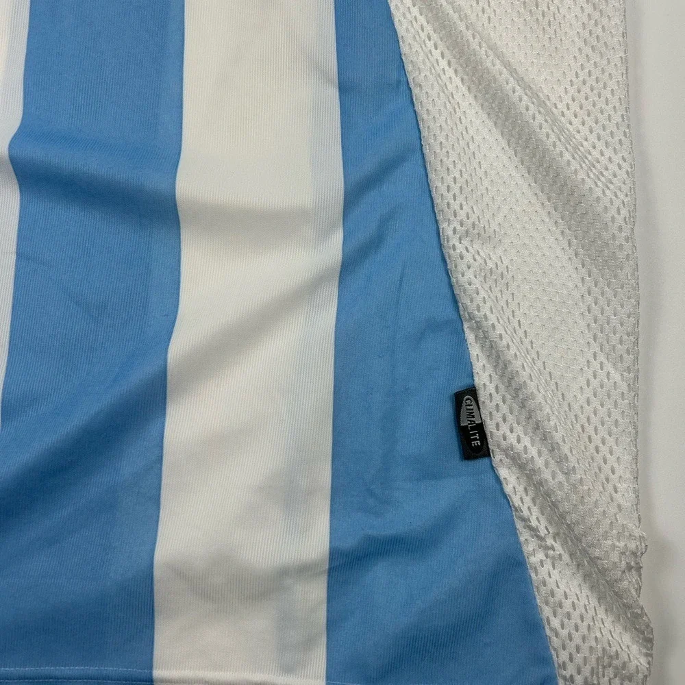 Adidas Men's SZ L VTG Argentina Mesh Soccer Y2K Blank Jersey Light Blue